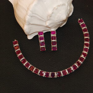 pink stone necklace