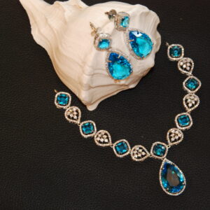 blue necklace