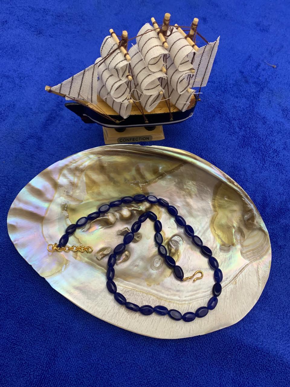 navy blue beads size 10mm