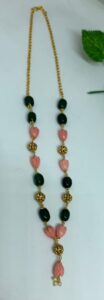 beads necklace pith tulips