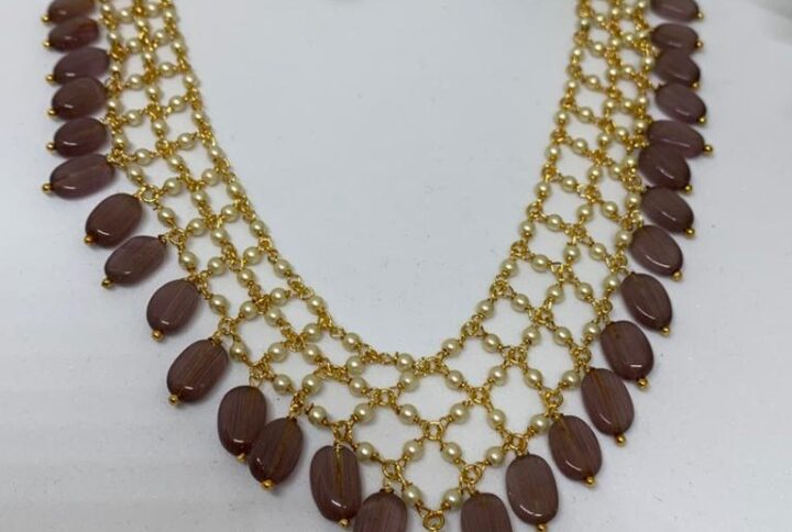 necklace/choker coffee brown
