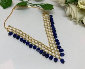 necklace/choker dark blue